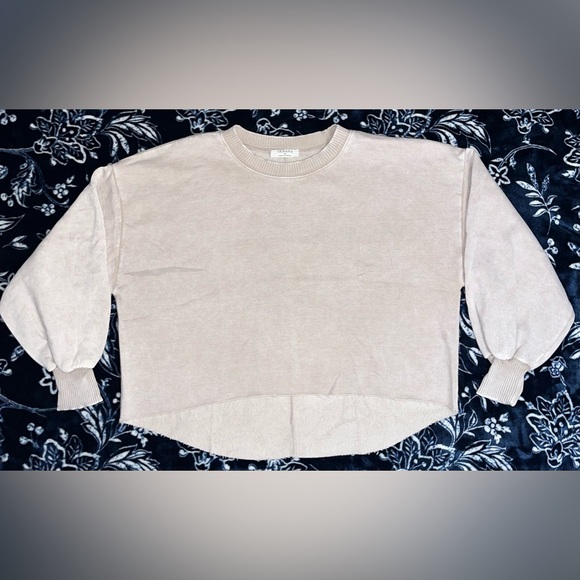 NEW! Zenana Acid Wash Fleece Cropped Pullover - Picture 2 of 3